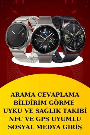 Dijital Göstergeli Bluetooth Kulaklık ve Bildirim Görebilen Akıllı Saat Alarm ve Titreşim