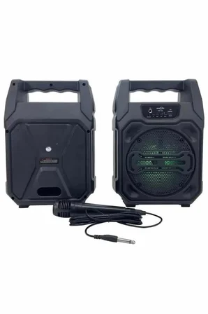 Karaoke Mikrofonlu Fm Radyolu Bluetooth Hoparlör Yüksek Ses Kaliteli