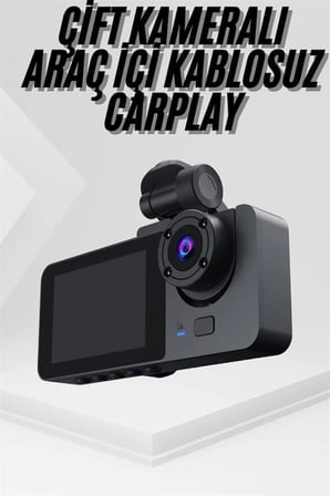 3 Kameralı 2 İnç 1080P Araç İçi Kamera Sürüş Kamerası CarPlay