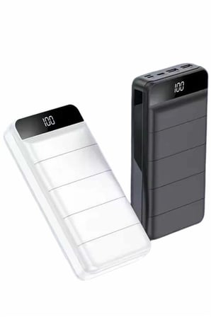 Powerbank 50.000 Mah Dijital Göstergeli Taşınabilir 4 Portlu Hızlı Powerbank