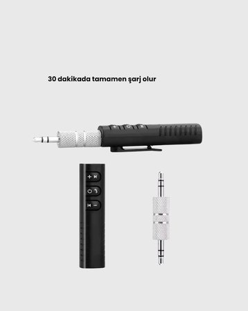 Mini Bluetooth Ses Adaptörü – Hoparlör, Araç Radyosu ve Kulaklık İçin