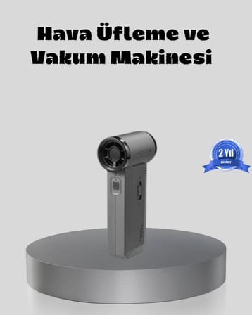 Şarjlı 130000 RPM Hava Üflemeli ve Vakumlu Araç Ev Temizlik Makinesi