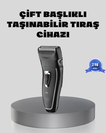 Erkek Tıraş Makinesi Kablosuz Kuru Tıraş Folyo Başlık Yıkanabilir Gövde