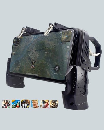 Dört Parmak Destekli Mobil Gamepad Tetikli Oyun Kontrolcüsü