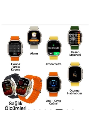 Akıllı Saat - Renk: Siyah, Kasa Renk: Gümüş, Batarya Kapasitesi Aralığı: 300-400 mAh