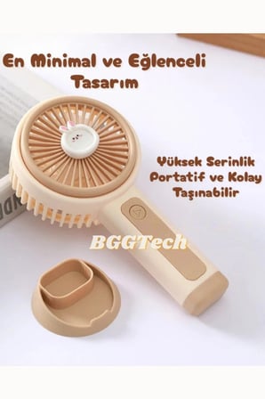 Şarj Edilebilir El Vantilatörü: Çok Renkli Sevimli Tasarım ve Üç Kademeli Soğutma Özelliği