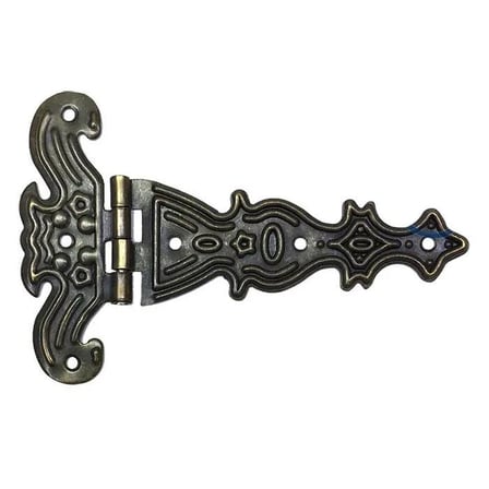 Dekoratif, Sac Tek Kuyruklu Menteşe - 69x102 Mm, Büyük, Antik, 1 Adet