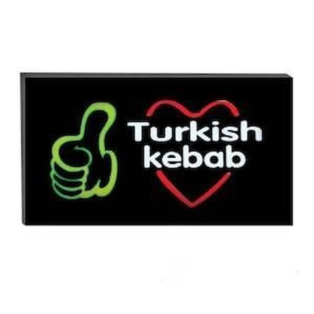 Işıklı Tak Çalıştır Hazır Tabela Turkish Kebap