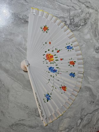 Bambu Çift Taraflı Yelpaze Karışık Renkler 12'li Paket
