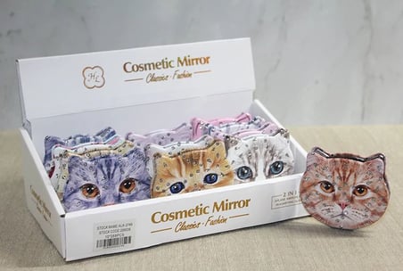 Taşlı Kedi El Aynası Alk3749
