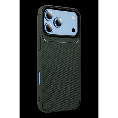 Newface Apple İphone 18 Pro Auto Focus Karbon Kapak - Yeşil