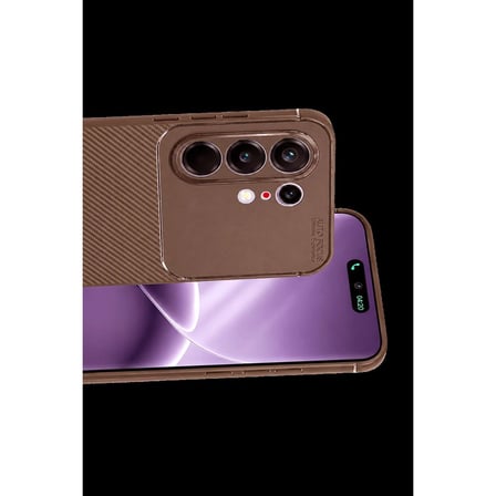 Tecno Camon 50 Pro 5g Auto Focus Karbon Kapak - Kahverengi