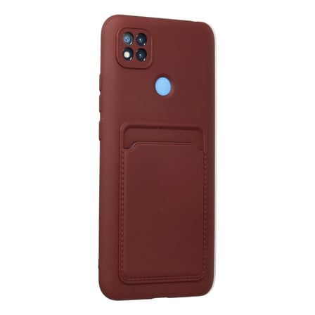Xiaomi Redmi 9c Kılıf Kelvin Kartvizitli Silikon - Bordo