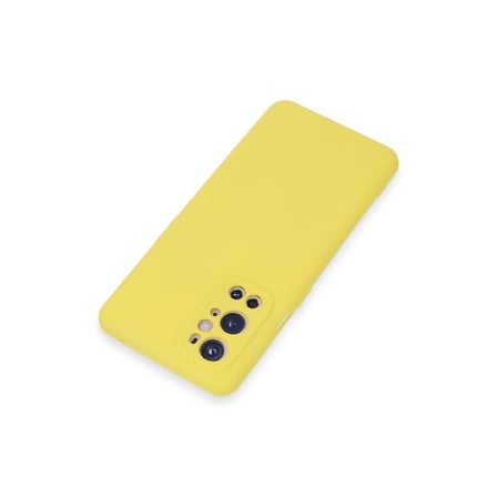 One Plus 9 Pro Kılıf Nano İçi Kadife Silikon - Sarı