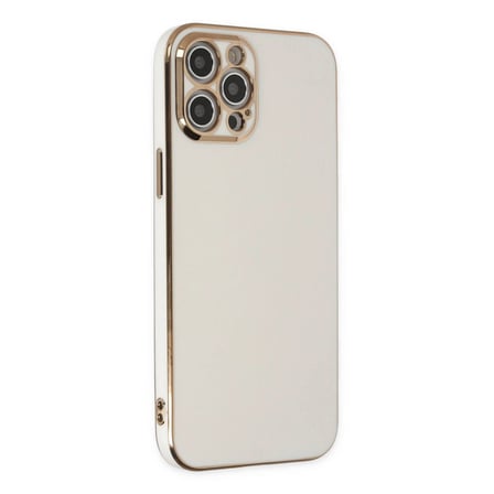 Apple İphone 12 Pro Max Kılıf Volet Silikon - Beyaz