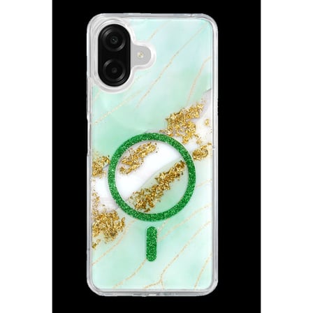 Onegif Samsung Galaxy A07 4g Lotus Simli Magsafe Kapak - Yeşil