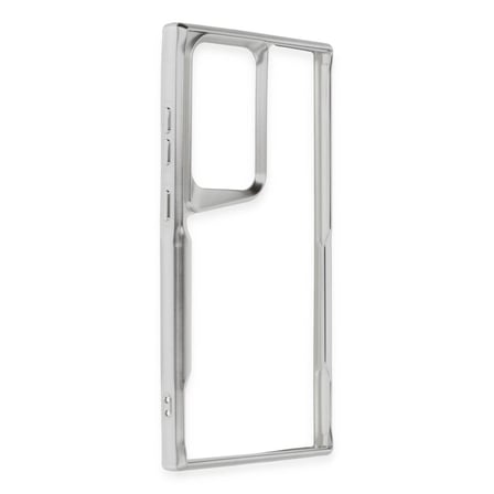 Samsung Galaxy S24 Ultra Kılıf Boyi Silikon Kapak - Gümüş