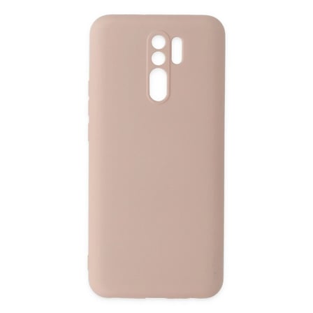 Xiaomi Redmi 9 Kılıf Nano İçi Kadife Silikon - Pudra