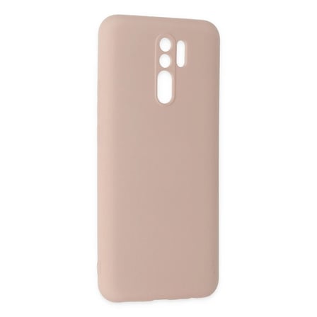 Xiaomi Redmi 9 Kılıf Nano İçi Kadife Silikon - Pudra