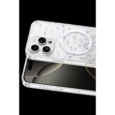 Onegif Apple İphone 16 Pro Max Misk Simli Magsafe Kapak - Desen 1