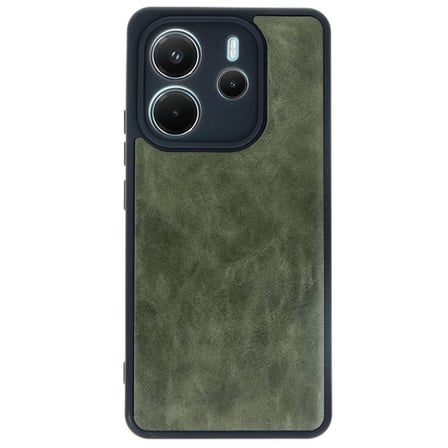 Xiaomi Redmi Note 14 4g Kılıf Aras Deri Kapak - Koyu Yeşil
