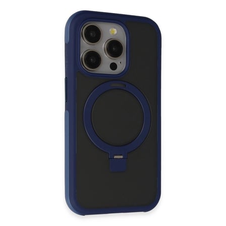 Joko Apple İphone 15 Pro Zorda Airbag Magsafe Standlı Kapak - Lacivert