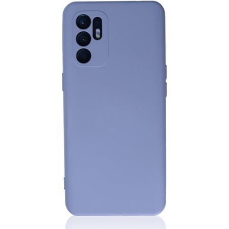 Oppo Reno 6 Kılıf Nano İçi Kadife Silikon - Lila