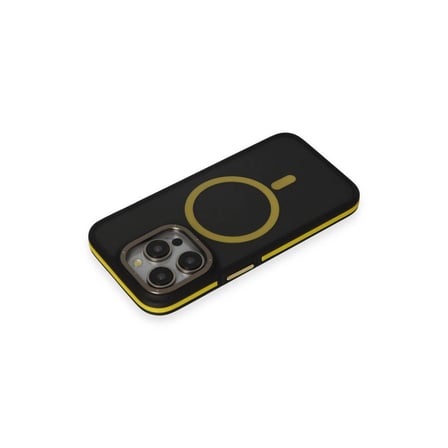 Joko Apple İphone 14 Pro Kılıf Rocky Magsafe Kapak - Siyah-sarı