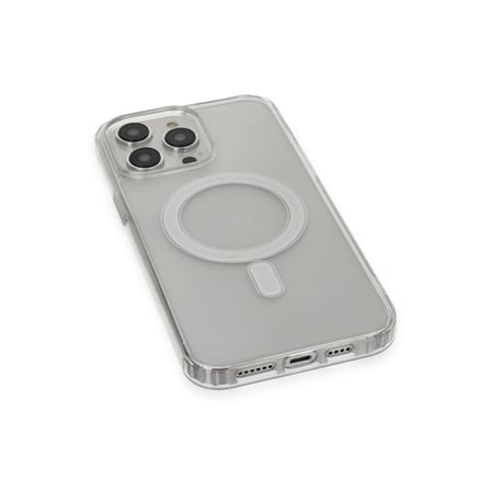 Apple İphone 14 Pro Max Kılıf Matte Şeffaf Magneticsafe - Şeffaf