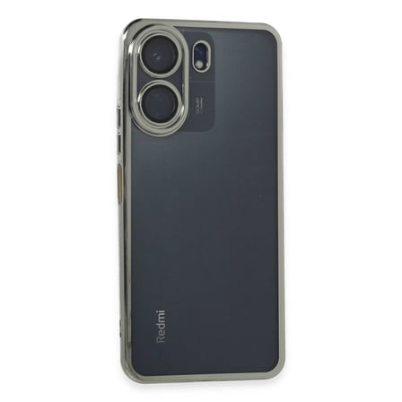Xiaomi Redmi 13c Kılıf Razer Lensli Silikon - Gümüş