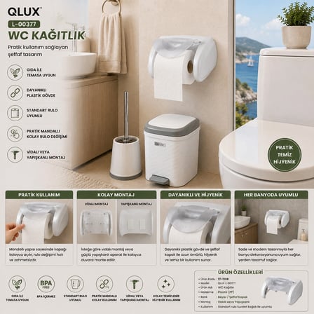 Wc Kağıtlık Plastik Kapaklı Bx40