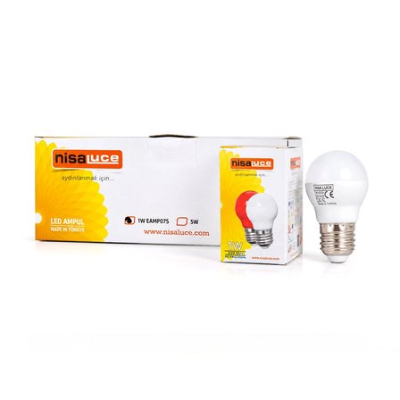 10 Adet 1w E27 Beyaz Yuvarlak Gece Lambası Led Ampul Bx40
