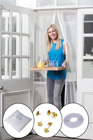 Mıknatıslı Kapı Sinekliği Tül Perde 105 X 210 Cm Bx40