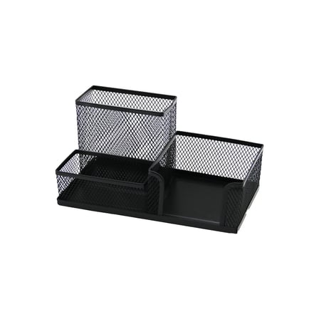 3 Bölmeli Metal Siyah Kalemlik - Notluk Bx40