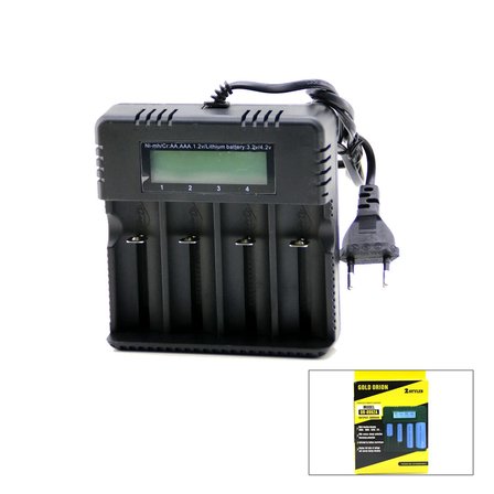 4lü Pil Şarj Aleti 3000ma 4.2v Fişli=ac 100-240v Etc - 26650 - 18650 - 16340 Bx40