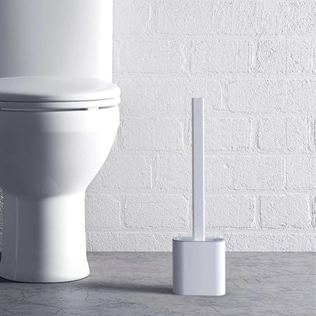 Duvara Monte Edilebilir Kapaklı Askılı Klozet Yumuşak Silikon Başlıklı Tuvalet Fırçası Seti Bx40