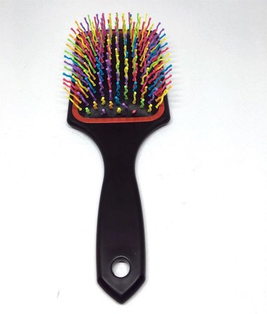 Pratik Renkli Uçlu Plastik Saç Fırçası Tarağı Ergonomik Tarak Bx40