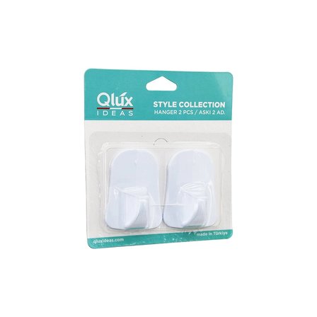 Qlux L-00735 2pcs Opak Beyaz Plastik Askı Bx40