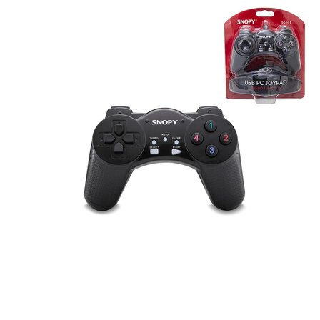Joypad - Gamepad Siyah Oyun Kolu Usb Kablo 13 Düğme - 8 Yön Tetikleyici 1.5mt Kablo Bx40