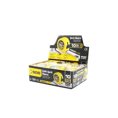 12 Adet 10mt X 25mt Stoplu Şerit Metre Bx40