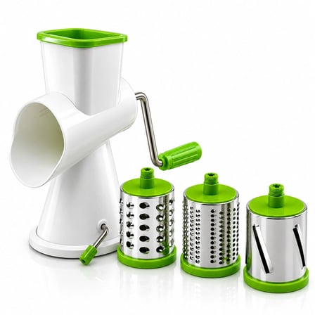 Kollu - Çevirmeli Değirmen - Rende Doğrayıcı Set Dilimleme Aparatı - Kalın-ince Rende Ur-3369 Bx40