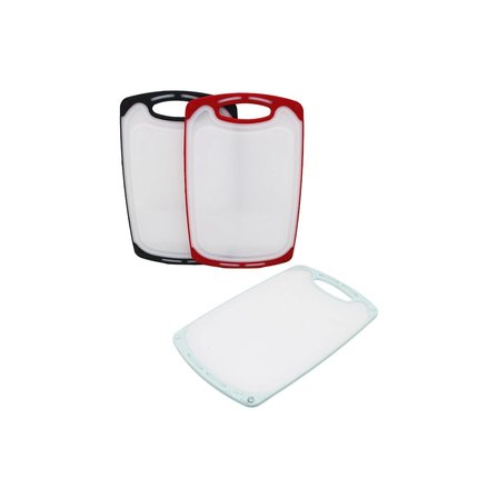 31x20cm  Küçük  Plastik  Kesim Panosu  Kaymaz Silikon Kenarlık - 10mm Kalınlık Bx40