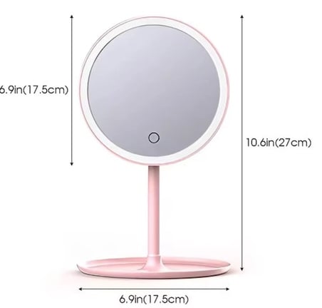 Led Işıklı Dokunmatik Makyaj Aynası 3 Kademeli Işık Ayarlı Bx40