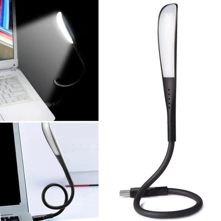 Usb Girişli 14 Ledli 3 Kademeli Dokunmatik Masa/kitap Okuma Lambası Ledi Siyah Bx40