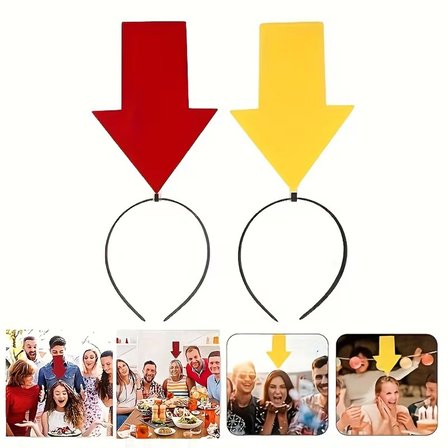 Kişiselleştirilebilir Ok İşaretli Mesaj Tacı (2’li Set Sarı-kırmızı) Bx40