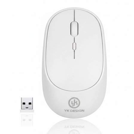 Beyaz Renkli Ergonomik Sessiz Kablosuz Mouse – Usb Alıcılı, Ofis Ve Oyun İçin Konforlu Bilgisayar Faresi Ms6310 Bx40