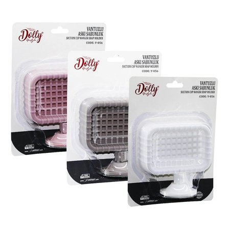 Vantuzlu Katı Sabunluk Dikdörtgen - Izgaralı Bx40