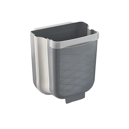 Gri Katlanabilir Mutfak Çöp Kovası 6lt Bx40