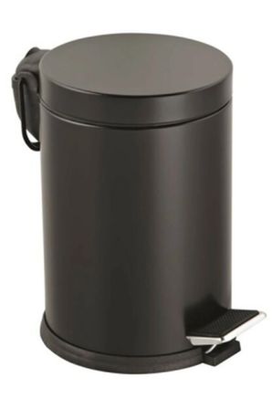 3lt Siyah Pedallı Metal Çöp Kovası Bx40