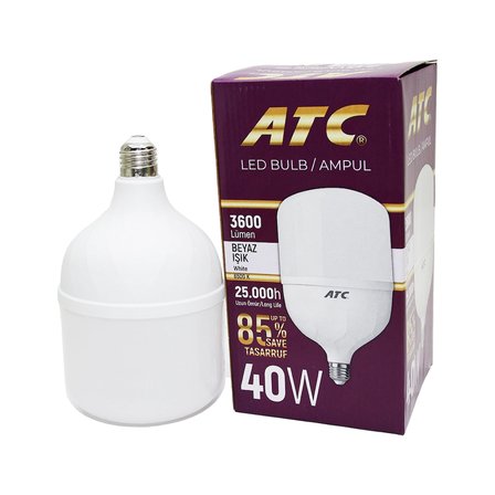 40w Torch Led Bulb Ampul Beyaz E27 Bx40